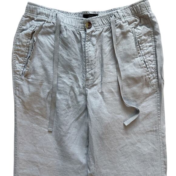 Club Room Linen Luxury Pants Mens Size S Straight Leg Lightweight Lagenlook Gray - Picture 2 of 11